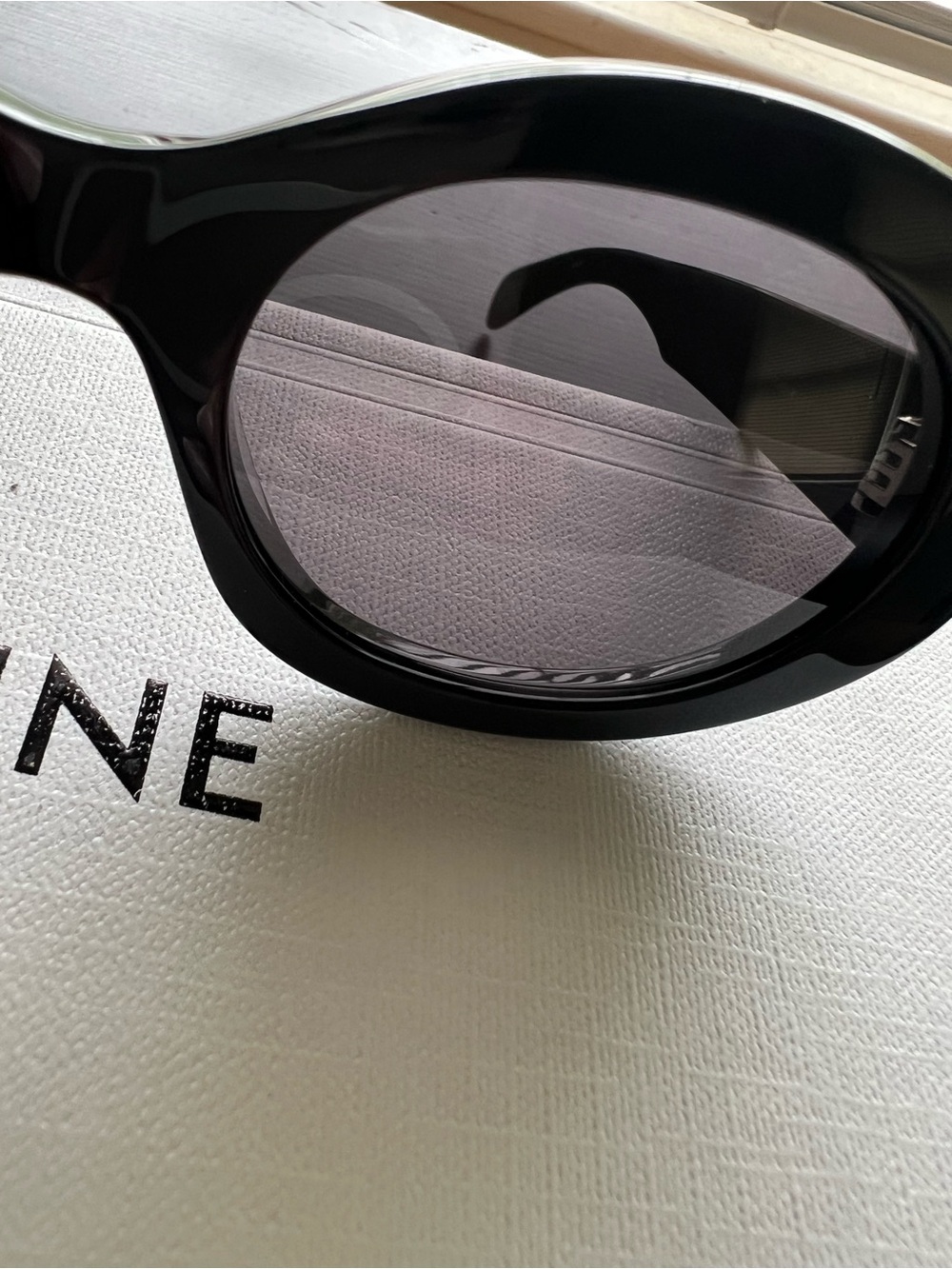 Celine Black Oval Sunglasses - Picture 5 of 8